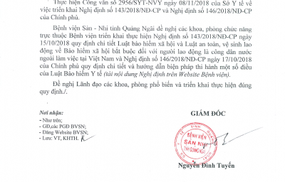 Công văn số 663/BVSN-KHTH v/v Triển khai Nghị đinh số 143/2018/NĐ-CP và Nghị định số 146/2018/NĐ-CP của Chính phủ